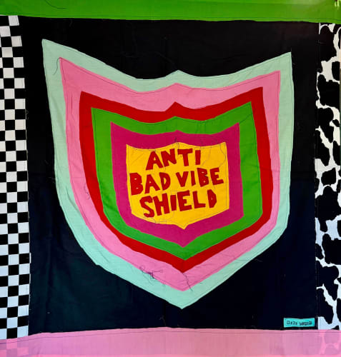 Ozzie Wright, Anti Bad Vibe Shield - Black/Chequered