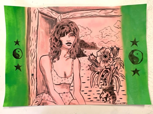 Ozzie Wright, Girl With Flowers