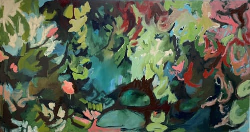 Mary West Tryst, 2023 Oil and Oil Stick on canvas 170 cm x 90 cm