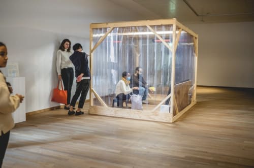 Kent Chan, Hot House, 2020 Wood, PVC strips, heater, humidifier, Courtesy Artist & A.I.