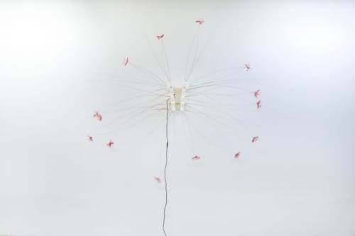 Rachel Youn, ‘Prostrate’, 2023, Shiatsu massager, artificial and dried plants 72 x 72 x 29 cm