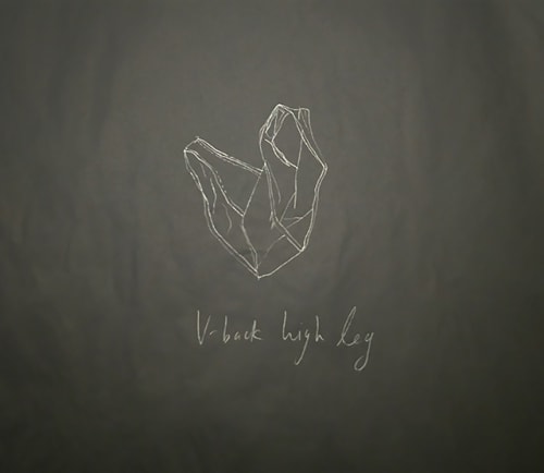 Weixin Chong, ‘V-back high leg’, from “Under dress 0.2” series, 2016, graphite on black tissue paper. Image courtesy of the artist.