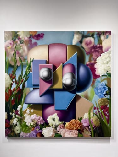 "To the Garden We Return", 2023, Oil on canvas, 80 x 80 inches.