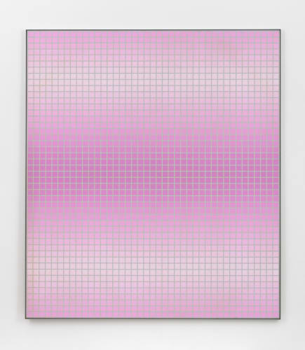 Julian Stanczak, Filtration, Early Color, 1974, Acrylic on canvas, 82 x 72 inches // 208.3 x 182.9 cm