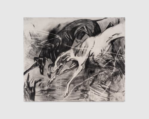Taylor Marie Prendergast, 'Bonded By Blood,' 2023, Charcoal on canvas, 59 1⁄2 x 72 inches