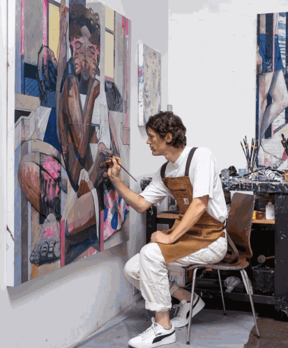 Marty Schnapf in his Los Angeles Studio, Photo by Yubo Dong (of studio)