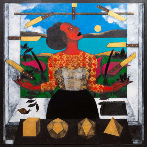 Abe Odedina, 'Pombagira, Queen of Queens,' 2023, Acrylic on plywood