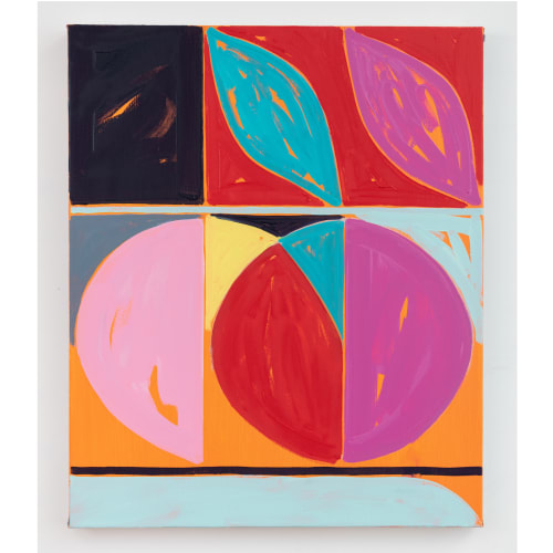 Jason Stopa, Sunrise, Torres de Satélite, 2022, Oil on canvas, 28 x 23 inches (Courtesy the artist and Morgan Lehman Gallery)