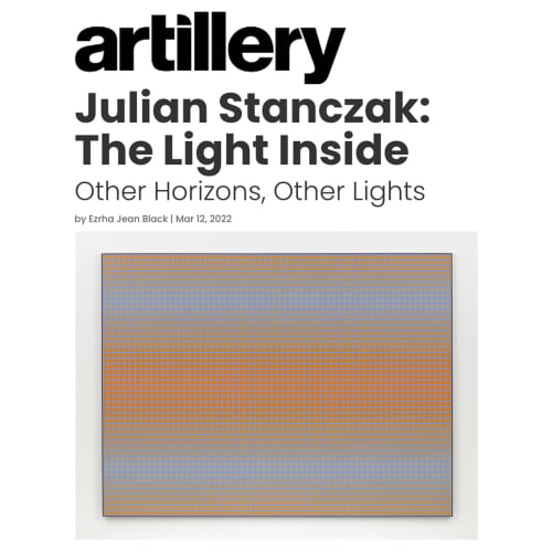 Julian Stanczak in Artillery Magazine