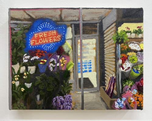 Charis Ammon Fresh Flowers, 2024 oil on canvas on board 6 x 8 in (15.2 x 20.3 cm)