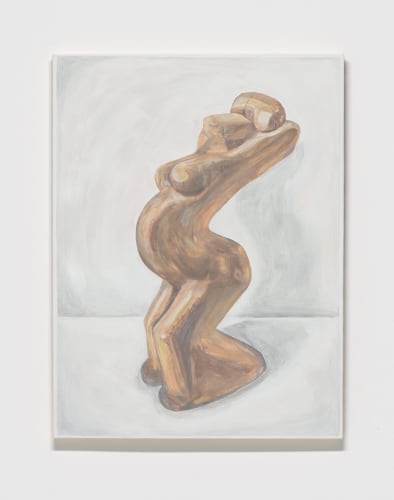 Francesca Fuchs, Stretching Woman (wood), 2024