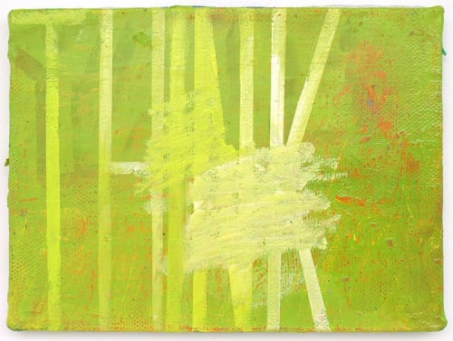 Dana Frankfort, "THINK" (2007), oil on burlap