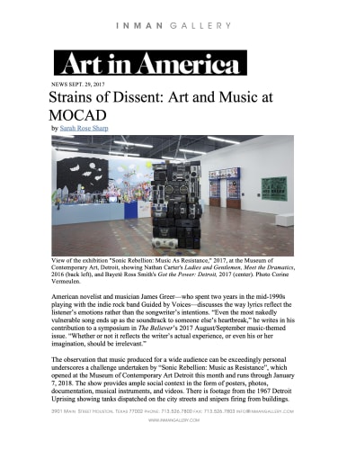 Strains of Dissent: Art and Music at MOCAD
