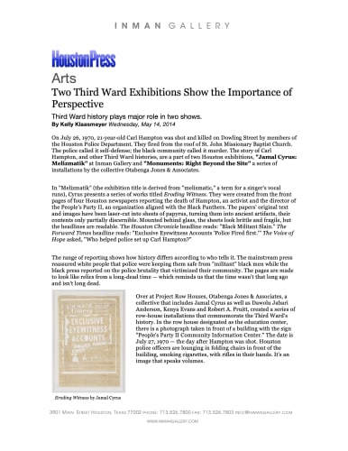 Two Third Ward Exhibitions Show the Importance of Perspective