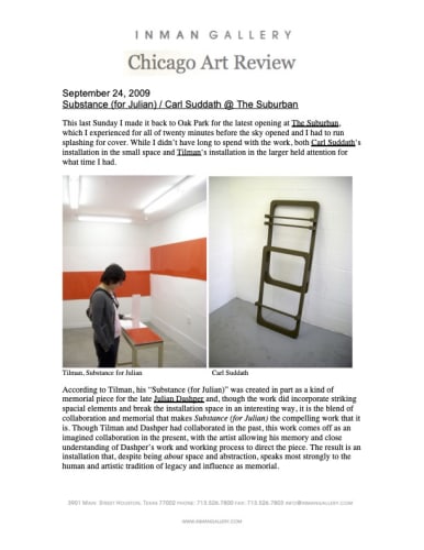 Substance (for Julian) / Carl Suddath @ The Suburban