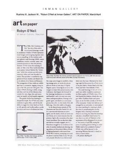 Robyn O’Neil at Inman Gallery