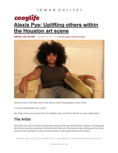 Alexis Pye: Uplifting others within the Houston art scene