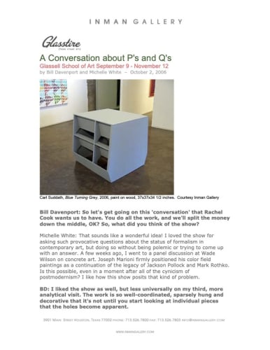 A Conversation about P's and Q's