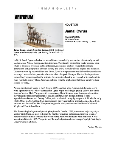 Critics' Picks: Jamal Cyrus