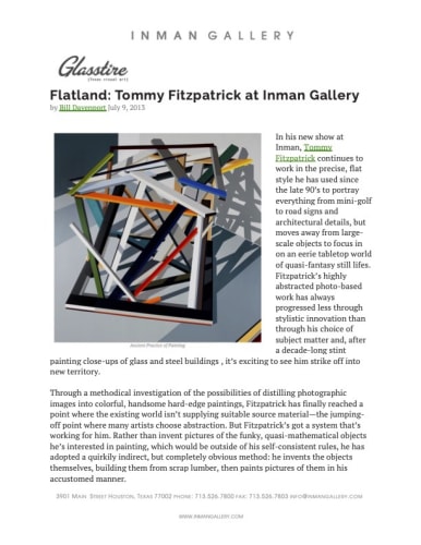 Flatland: Tommy Fitzpatrick at Inman Gallery