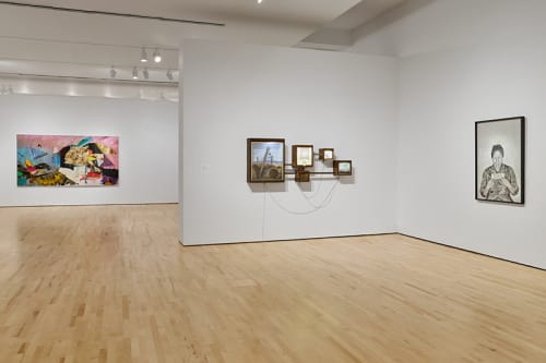 Installation view of Mike Henderson in Dwelling: New Acquisitions. Photo courtesy the Cantor Arts Center, Stanford University, CA