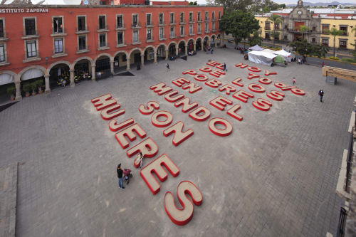 Ghada Amer: 'Hoy el 70% de los pobres en el mundo son mujeres', Museo de Arte de Zapopan, Guadalajara, Mexico