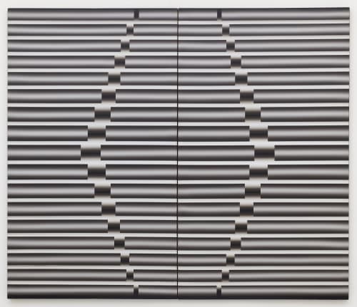 Lee Seung Jio, “Nucleus F-G-999” (1970), oil on canvas, 63.78 x 63.78 inches (all images courtesy Tina Kim Gallery, New York)