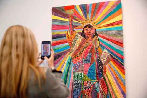 Pacita Abad, L.A. Liberty, Frieze Art Fair, London, 2019. Photo : Tolga Akmen / AFP via Getty Images.