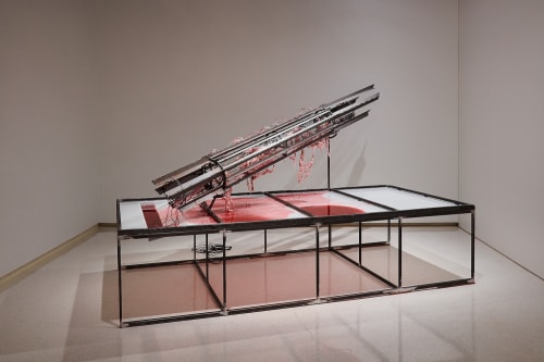 Mire Lee, installation view of Untitled (My Pittsburgh Sculpture), 2022, in the 58th Carnegie International at Carnegie Museum of Art. Photo by Sean Eaton. Courtesy of the artist and Carnegie Museum of Art.