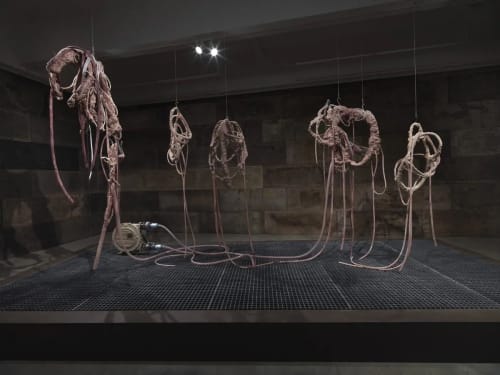 Installation view of Mire Lee: Carriers at Tina Kim Gallery (September 15 - October 22, 2022). Courtesy of the artist and Tina Kim Gallery. Photo by Dario Lasagni.