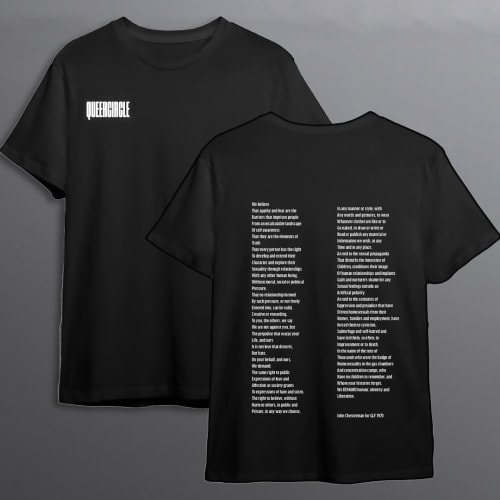QUEERCIRCLE Tshirt Black, £25