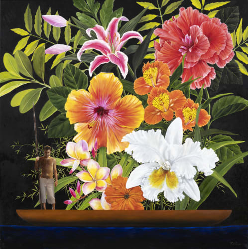 Pedro Ruiz, Arrangement, 2024, Oil on Canvas, 130 x 130 cm