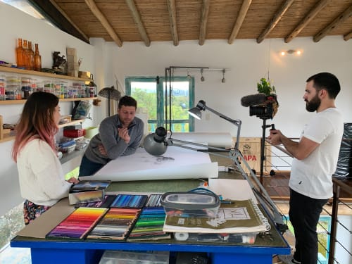 Pablo Arrazola Welcomes BEA in his Studio., Studio Visit