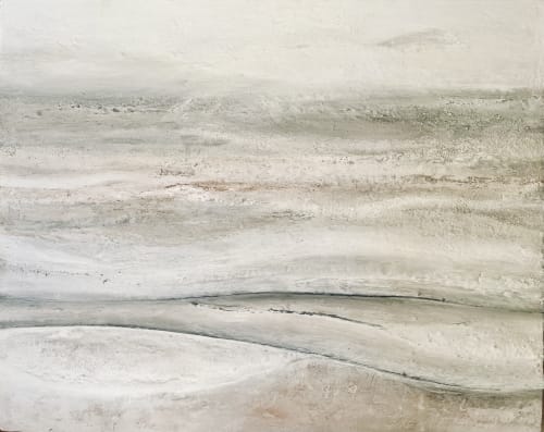 Derek Hirst, 1930-2006, textured original artwork, natural colours, coastal, collect art and interiors