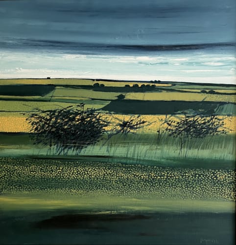 David Humphreys, Sussex Weald, 92 x 90cm, oil on board, framed