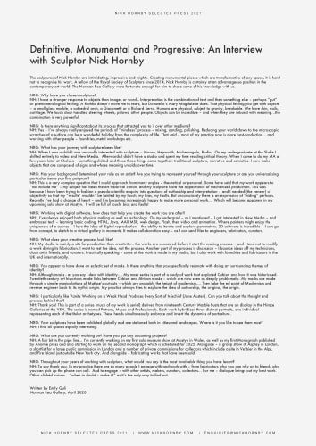 Norman Rea Gallery : Definitive, Monumental and Progressive – Emily Quli