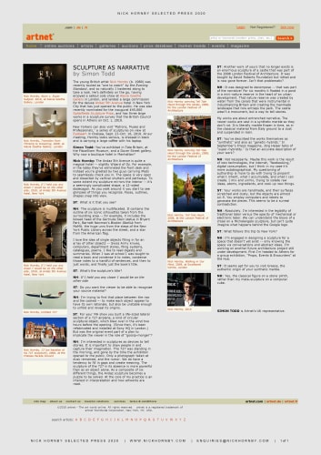 Artnet: Sculpture as Narrative – Simon Todd