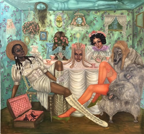 Spotlight Nausea, 2023, Oil on canvas, 140 x 150 cm