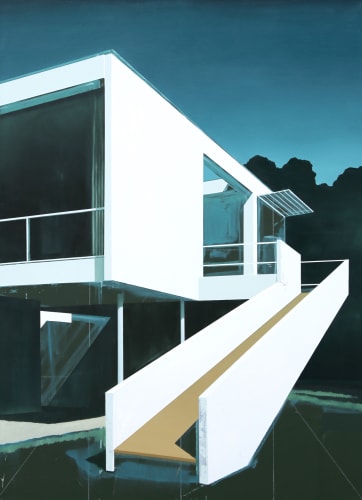 Ramp to the Great Acceleration, 2023, Oil on canvas, 140 x 102 cm