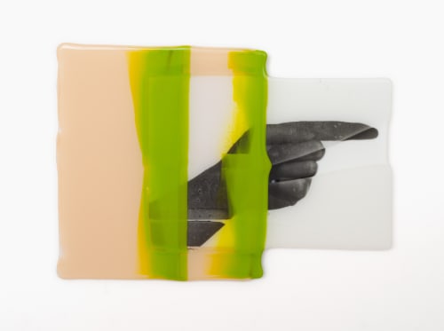 Hands II, 2023 Fused and kilnformed glass 16 1/2 x 23 x 1/2 inches