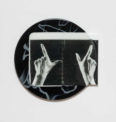 Hands I, 2023 Fused and kilnformed glass 19 x 20 x 1/2 inches