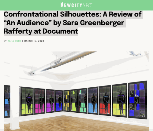 Confrontational Silhouettes: A Review of “An Audience” by Sara Greenberger Rafferty at Document