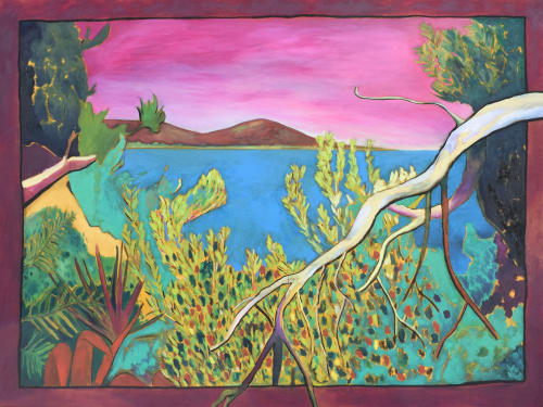 Image: Henry Glover, Summer Again, Oil, soft pastel and charcoal on canvas, 2021, 150 x 170 cm