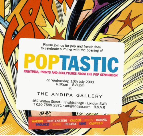 Poptastic exhibition cover