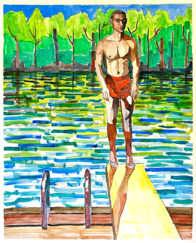 Clear Blue, Watercolours by Nicolas Lambelet Coleman