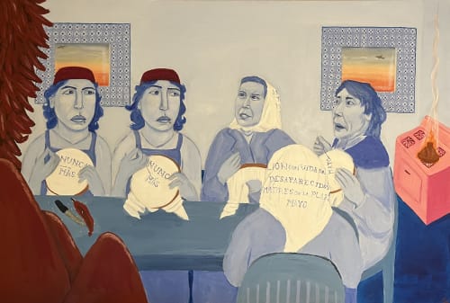 A warning to the world’s dictators by Massoud Hayoun [ 2023 ] Acrylic paint on canvas