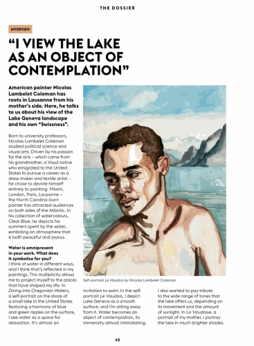 Nicolas Coleman Interview | The Dossier, '| VIEW THE LAKE AS AN OBJECT OF CONTEMPLATION'