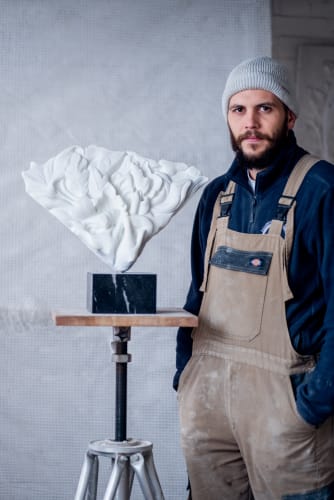 Josh Locksmith with 'Canopy'. Photograph by Tchad Findlay