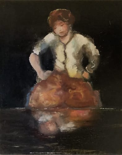 Two Deer in a Landscape by Jonathan Hunter