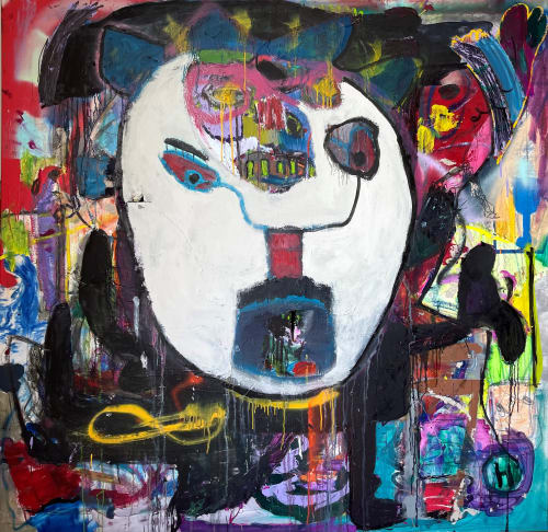 Sergey Nikitin Conscience of Power, 2022 acrylic and mixed media on canvas 170 х 174 cm